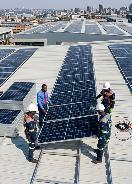 Prince Solar team member onsite